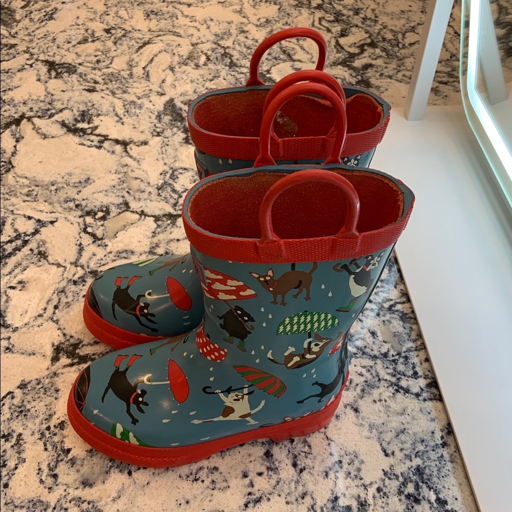Hatley Kids' Red Rain Boots Size 8 - Picture 2 of 11